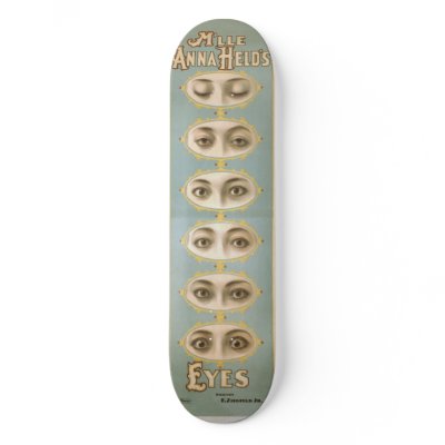 Anna Held's Eyes Vintage Poster Skateboard. Strang by BUSHWICK