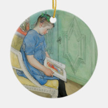 Anna Johanna Reading a Book Christmas Tree Ornaments