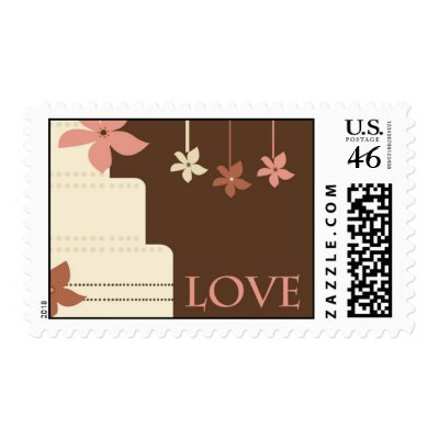 Anna "Love" Invitation Stamp for Square Envelope by EllieLLC