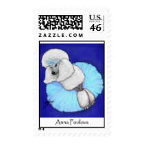 Anna Poolova Poodle Postage postage by lucydogdesign Anna Poolova Poodle Postage postage