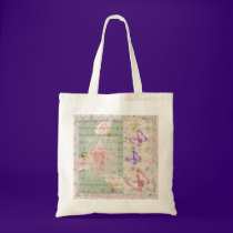 Annabell Lee: digital collage tote bag by RLMdesignes Annabell Lee: digital collage tote bag