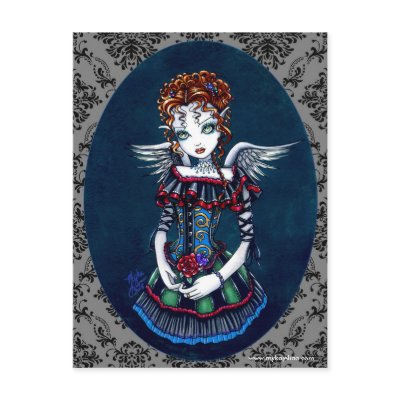 Annabelle Gothic Victorian Angel Postcard by mykajelina