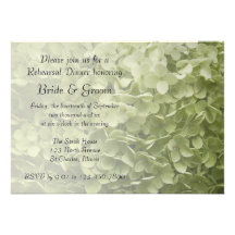 Annabelle Hydrangea Rehearsal Dinner Invitation