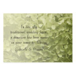 Annabelle Hydrangea Wedding Charity Favor Card Business Card Templates