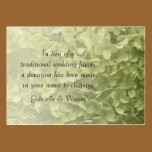 Annabelle Hydrangea Wedding Charity Favor Card business cards