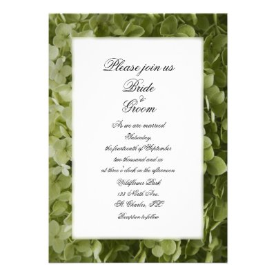 Annabelle Hydrangea Wedding Invitation
