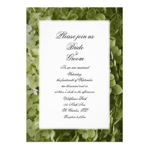 Annabelle Hydrangea Wedding Invitation