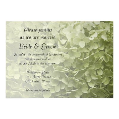 Annabelle Hydrangea Wedding Invitation