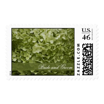 Annabelle Hydrangea Wedding Postage Stamps