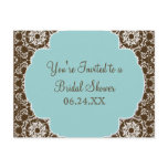 AnnaLiese Damask - Blue Bridal Shower Postcards
