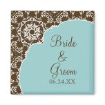 AnnaLiese Damask Blue Save the Date Magnet