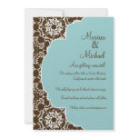 AnnaLiese Damask -  Blue Save the Dates Personalized Invitation