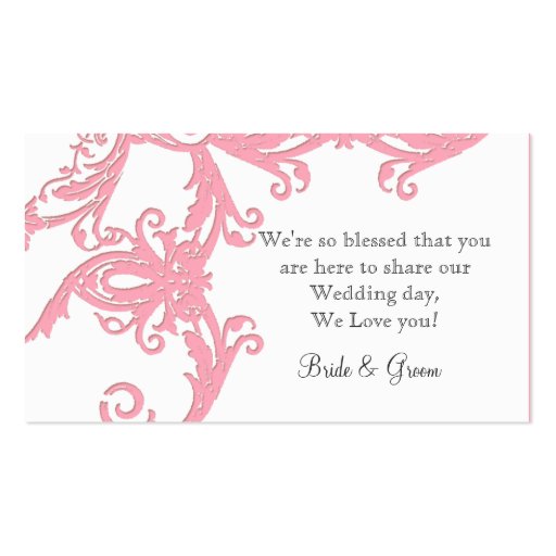 AnnaLiese Damask - Favor Gift Tags Cards Business Card Templates (back side)