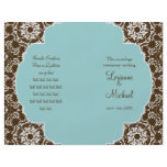 AnnaLiese Damask - Formal Wedding Program Full Color Flyer