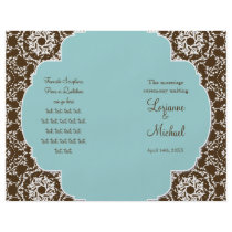 AnnaLiese Damask - Formal Wedding Program Full Color Flyer