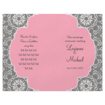 AnnaLiese Damask - Formal Wedding Program Custom Flyer