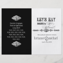 AnnaLiese Damask - Formal Wedding Program Flyer