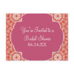 AnnaLiese Damask - Tangerine n Watermelon Invite Postcard