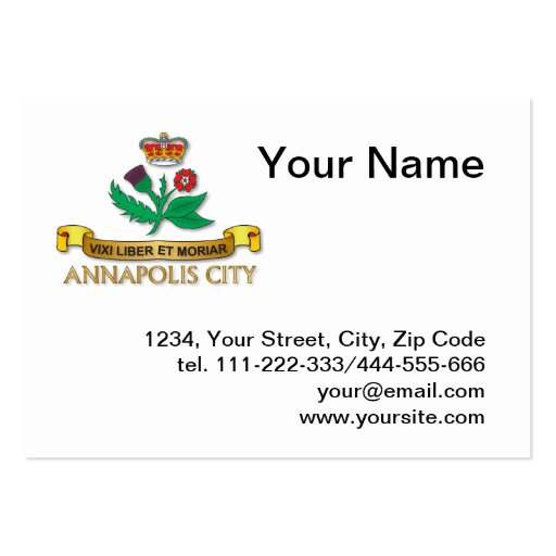 Annapolis city flag business cards (front side)