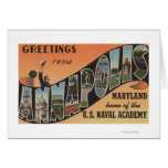 Annapolis, Maryland - Large Letter Scenes Greeting Cards