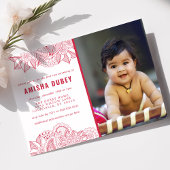 Annaprashan First Rice Ceremony Floral Paisley Invitation Zazzle