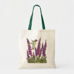 Anna's Hummingbird and Foxglove Tote Bag