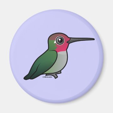 Anna's Hummingbird Round Magnet < Birdorable Birds < Birdorable