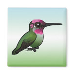 Anna's Hummingbird Square Magnet
