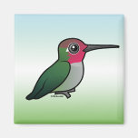 Anna's Hummingbird Square Magnet