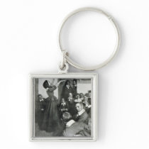 Anne Hutchinson Preaching in her House in Boston Key Chains