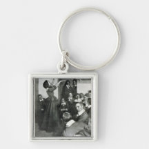 Anne Hutchinson Preaching in her House in Boston Key Chains