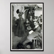 Anne Hutchinson Preaching in her House in Boston Print