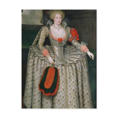 Anne of Denmark, c.1605-10 Post Card by bridgemanart