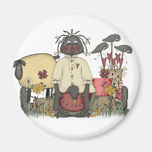 Annie Doll Sheep & Crows Magnets