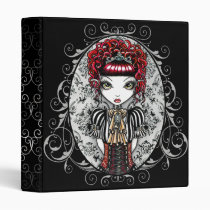 victorian, red, gothic, stripes, corset, couture, princess, crown, fantasy, fairy, faery, fae, faerie, fairies, art, myka, jelina, annie, characters, Binder with custom graphic design