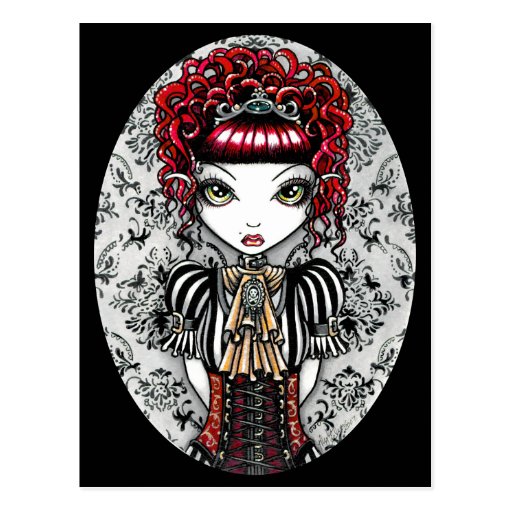 Annie Gothic Victorian Fae Postcard