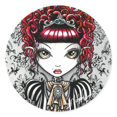 Annie Gothic Victorian Fae Sticker by mykajelina