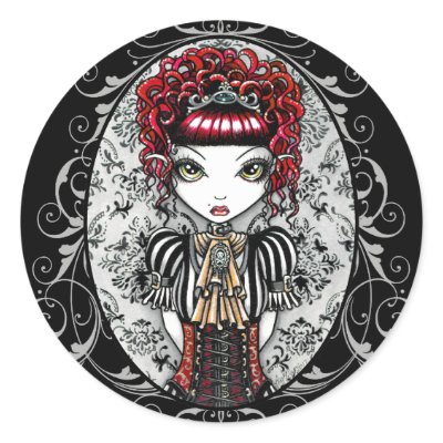 Annie Gothic Victorian Fae Stickers by mykajelina