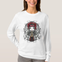 victorian, gothic, annie, red, corset, damask, scroll, fantasy, art, myka, jelina, fairy, faery, faerie, fae, fairies, characters, Shirt with custom graphic design