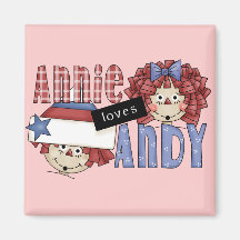 Annie Loves Andy Tshirts and Gifts Refrigerator Magnet