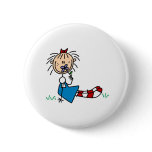 Annie Lying In Grass With Flower Button