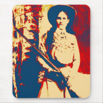 Annie Oakley Oil Grunge Mouse Pad