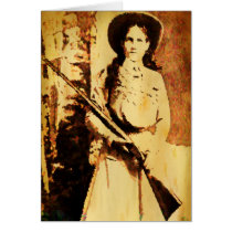 Annie Oakley Oil Grunge Note Card