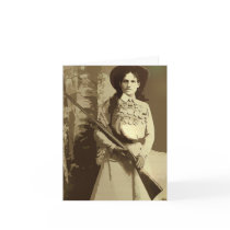 Annie Oakley Oil Grunge Note Card