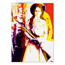 Annie Oakley Oil Grunge Note Card