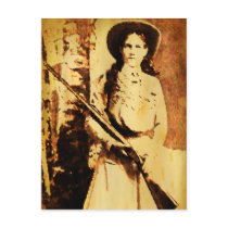 Annie Oakley Oil Grunge PostCard