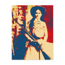 Annie Oakley Oil Grunge PostCard