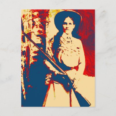 Annie Oakley Oil Grunge PostCard