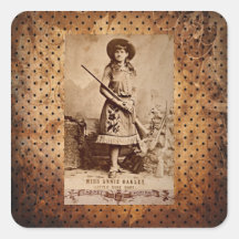 Annie Oakley Sepia Stickers