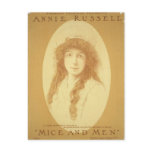 Annie Russell, 'Mice and Men' Retro Theater Postcard